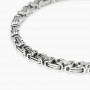 KIDULT - COLLEZIONE STYLE 58 - BRACCIALE UOMO IN ACCIAIO CON CATENA BIZANTINA