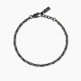 KIDULT - COLLEZIONE STYLE 60 - BRACCIALE UOMO CON CATENA FANCY IN ACCIAIO SATINATO E PVD NERO