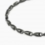 KIDULT - COLLEZIONE STYLE 60 - BRACCIALE UOMO CON CATENA FANCY IN ACCIAIO SATINATO E PVD NERO