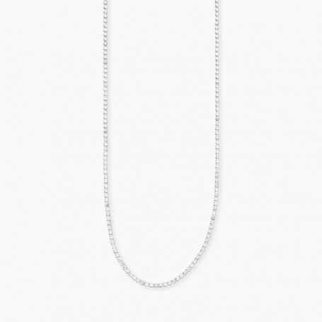 KIDULT - COLLEZIONE STYLE 12 - COLLANA CON TENNIS CRISTALLI BIANCHI