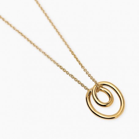 KIDULT - COLLEZIONE STYLE 58 - COLLANA GIROCOLLO DONNA CON SPIRALE IN ACCIAIO DORATO