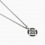 KIDULT - COLLEZIONE STYLE 41 - COLLANA CON CIONDOLO ROSA DEI VENTI IN ACCIAIO E NERO