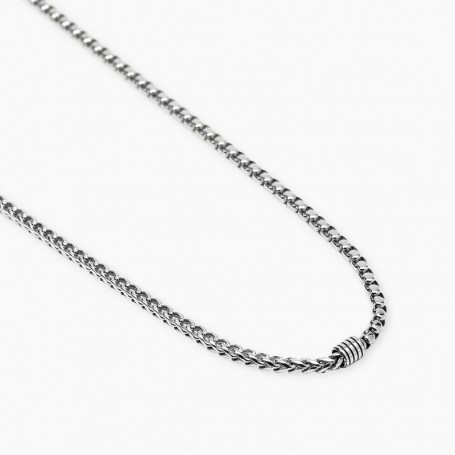 KIDULT - COLLEZIONE STYLE 62 - COLLANA UOMO IN ACCIAIO CON CATENA VENETA E FRANCO
