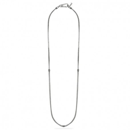 KIDULT - COLLEZIONE STYLE 62 - COLLANA UOMO IN ACCIAIO CON CATENA VENETA E FRANCO