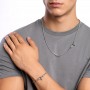 KIDULT - COLLEZIONE STYLE 62 - COLLANA UOMO IN ACCIAIO CON CATENA VENETA E FRANCO