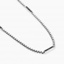 KIDULT - COLLEZIONE STYLE 64 - COLLANA UOMO IN ACCIAIO CON CATENA VENETA E CRISTALLI
