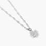KIDULT - COLLEZIONE STYLE 99 - GIROCOLLO IN ACCIAIO CON CATENA FANCY CON QUADRIFOGLIO IN CRISTALLI