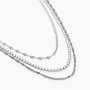 KIDULT - COLLEZIONE STYLE 08 - GIROCOLLO IN ACCIAIO CON CATENA FANCY E TENNIS DI CRISTALLI