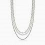 KIDULT - COLLEZIONE STYLE 08 - GIROCOLLO IN ACCIAIO CON CATENA FANCY E TENNIS DI CRISTALLI