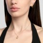KIDULT - COLLEZIONE STYLE 86 - GIROCOLLO IN ACCIAIO DORATO CON CATENA ROLÒ E PENDENTE RITORTO CON ZIRCONE