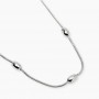 KIDULT - COLLEZIONE STYLE 85 - GIROCOLLO IN ACCIAIO CON CATENE SNAKE ED ELEMENTI OVALI