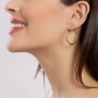 KIDULT - COLLEZIONE STYLE 09 - ORECCHINI MARTELLATI DORATI A CERCHIO