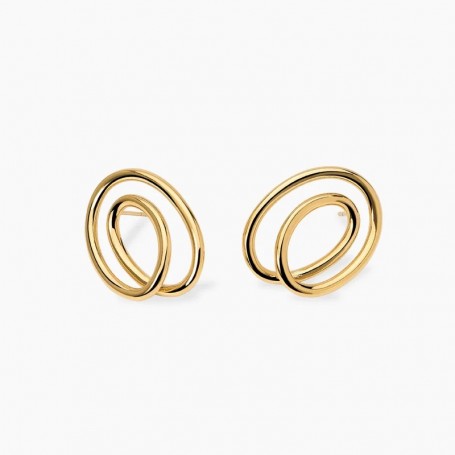 KIDULT - COLLEZIONE STYLE 58 - ORECCHINI A SPIRALE IN ACCIAIO DORATO