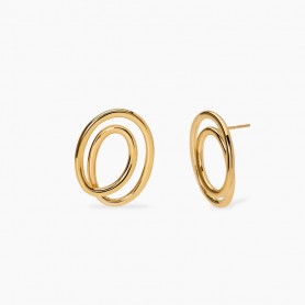 KIDULT - COLLEZIONE STYLE 58 - ORECCHINI A SPIRALE IN ACCIAIO DORATO