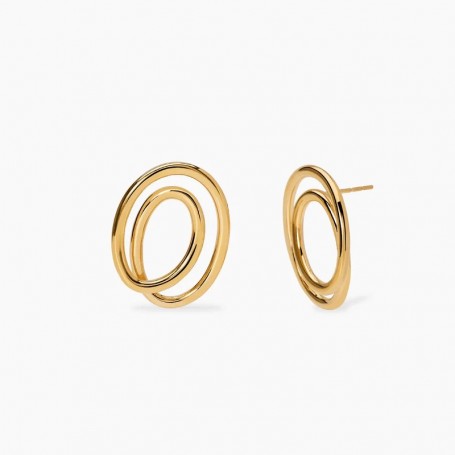 KIDULT - COLLEZIONE STYLE 58 - ORECCHINI A SPIRALE IN ACCIAIO DORATO