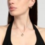 KIDULT - COLLEZIONE STYLE 88 - ORECCHINI CERCHIO BICOLORE IN ACCIAIO DORATO E CRISTALLI