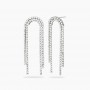 KIDULT - COLLEZIONE STYLE 10 - ORECCHINI TENNIS IN ACCIAIO CON CRISTALLI