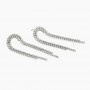 KIDULT - COLLEZIONE STYLE 10 - ORECCHINI TENNIS IN ACCIAIO CON CRISTALLI