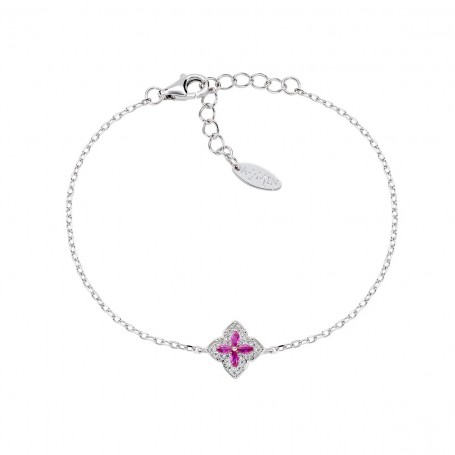 AMEN - BRACCIALE PORTOFINO IN ARGENTO CON ZIRCONI RUBINO