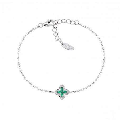 AMEN - BRACCIALE PORTOFINO IN ARGENTO CON ZIRCONI VERDI