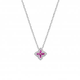 AMEN - COLLANA PORTOFINO IN ARGENTO CON ZIRCONI RUBINO