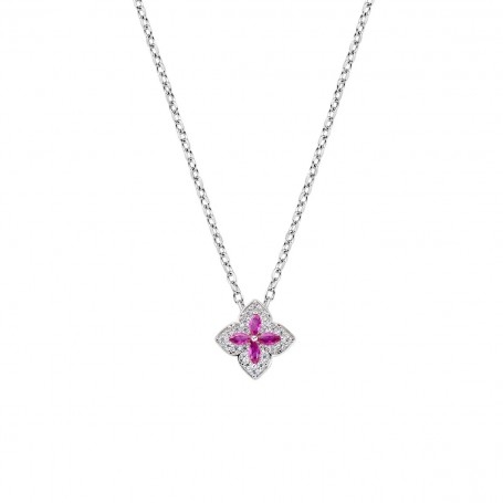 AMEN - COLLANA PORTOFINO IN ARGENTO CON ZIRCONI RUBINO