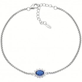 AMEN - BRACCIALE LADY IN ARGENTO CON ZIRCONI BLU