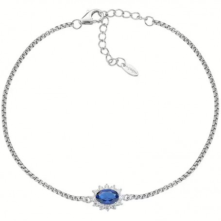 AMEN - BRACCIALE LADY IN ARGENTO CON ZIRCONI BLU