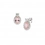 AMEN - ORECCHINI MADAME IN ARGENTO CON ZIRCONI MORGANITE