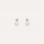 STROILI - ORECCHINI LOBO BON TON ORO BIANCO PERLA D'ACQUA DOLCE CUBIC ZIRCONIA