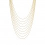 OPS - COLLEZIONE MULTI LINE - COLLANA MULTIFILO IN ACCIAIO DORATO