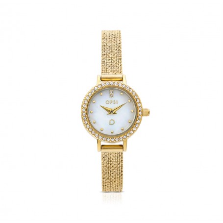 OPS - COLLEZIONE WATCH ALLURE - OROLOGIO DA DONNA CON ZIRCONI DORATI - 21MM