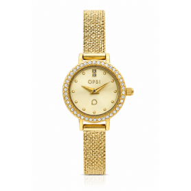 OPS - COLLEZIONE WATCH ALLURE - OROLOGIO DA DONNA CON ZIRCONI DORATI - 21MM