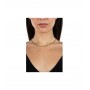 OPS - COLLEZIONE MULTI LINE - COLLANA DOPPIA CATENA IN ACCIAIO DORATO