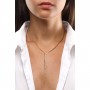 OPS - COLLEZIONE MULTILINE - COLLANA DOPPIO FILO TENNIS E CATENA ALLA SCHIAVA IN ACCIAIO DORATO
