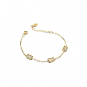 OPS - COLLEZIONE ARIEL - BRACCIALE A CATENA CON DETTAGLI CON CRISTALLI