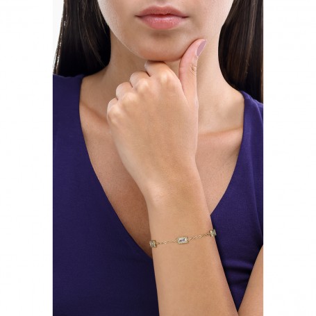 OPS - COLLEZIONE ARIEL - BRACCIALE A CATENA CON DETTAGLI CON CRISTALLI