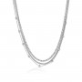 OPS - COLLEZIONE MULTI LINE - COLLANA MULTIFILO IN ACCIAIO CON CATENA GROUMETTE