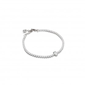 OPS - COLLEZIONE GLIMMER - BRACCIALE TENNIS CON PIETRA OVALE BIANCA