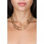 OPS - COLLEZIONE LINK - COLLANA CON CATENA IN ACCIAIO DORATO LINK OVALE