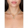 OPS - COLLEZIONE PURE PEARL - COLLANA PERLE BIANCHE E CATENA SILVER CON PENDENTE