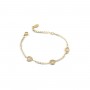 OPS - COLLEZIONE ARIEL - BRACCIALE A CATENA CON DETTAGLI A FORMA DI GOCCIA CON CRISTALLI