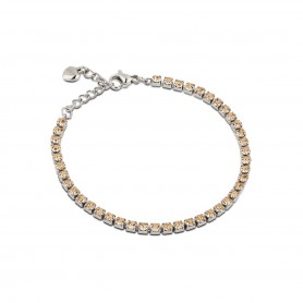 OPS - COLLEZIONE GLIMMER - BRACCIALE TENNIS CON PIETRE CARAMELLO