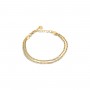 OPS - COLLEZIONE MULTI LINE - BRACCIALE DOPPIA CATENA IN ACCIAIO DORATO