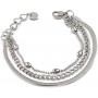 OPS - COLLEZIONE MULTI LINE - BRACCIALE A TRE FILI IN ACCIAIO CATENA GROUMETTE
