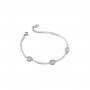 OPS - COLLEZIONE ARIEL - BRACCIALE A CATENA CON DETTAGLI A FORMA DI GOCCIA CON CRISTALLI