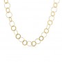 OPS - COLLEZIONE LINK - COLLANA CATENA IN ACCIAIO DORATO LINK CERCHIO