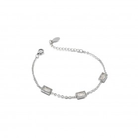 OPS - COLLEZIONE ARIEL - BRACCIALE A CATENA CON DETTAGLI CON CRISTALLI