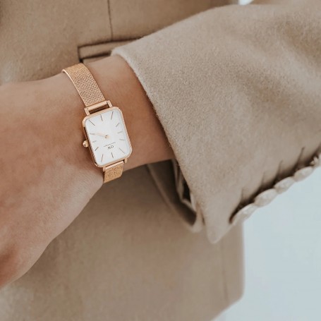 DANIEL WELLINGTON - OROLOGIO QUADRO PRESSED MELROSE - 20X26MM