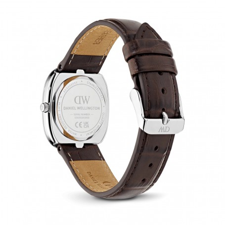 DANIEL WELLINGTON - OROLOGIO CORT BROWN LEATHER SILVER - 30X38MM